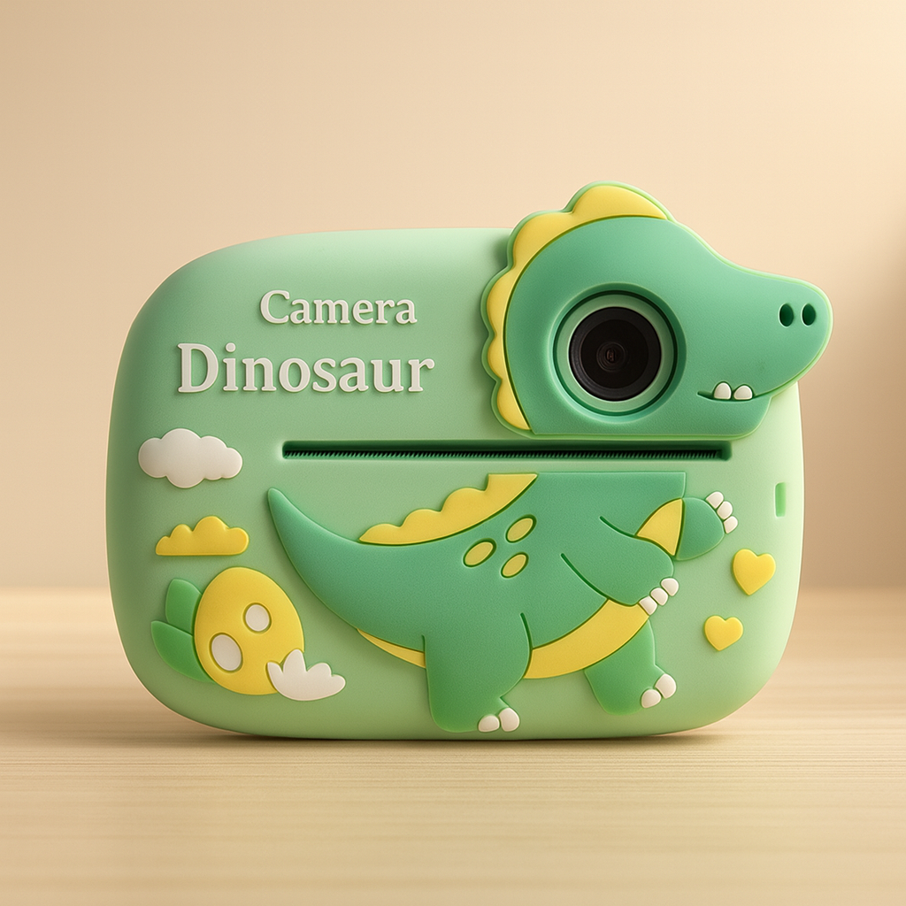 Appareil Photo pour Enfants – Dinosaure 24MP | Caméra HD avec Impression Instantanée